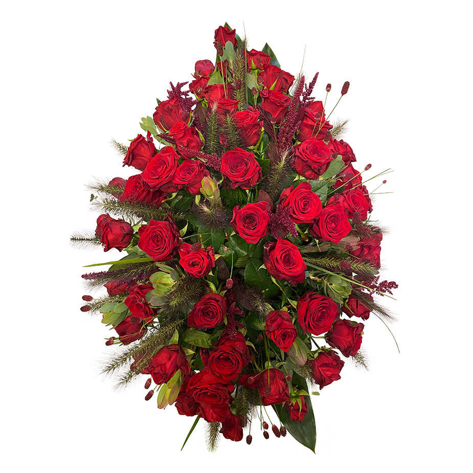Rouwarrangement druppel rood
